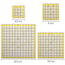 10 Pack Acrylic Quilting Ruler, Square Acrylic Quilter Ruler Fabric Cutting Ruler Clear Mark Acrylic Ruler