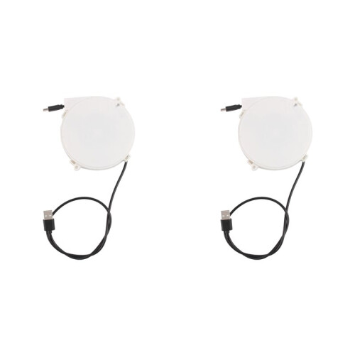 2pc Automatic Retractable Power Reel Cable Data Cable Winding Reel Charging Cable Power Cord Reel Protective Cover