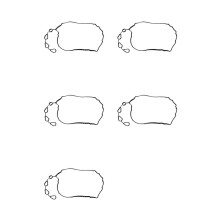 5X 1730160021 17301-60021 New Engine Valve Cover Gasket for Tivoli