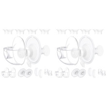 Komplettsets für M5 Brustpumpenersatzteile, 24 mm Sammlungstasse und 15/17/19/21 mm 16-Teiliges Flanschgrößenset