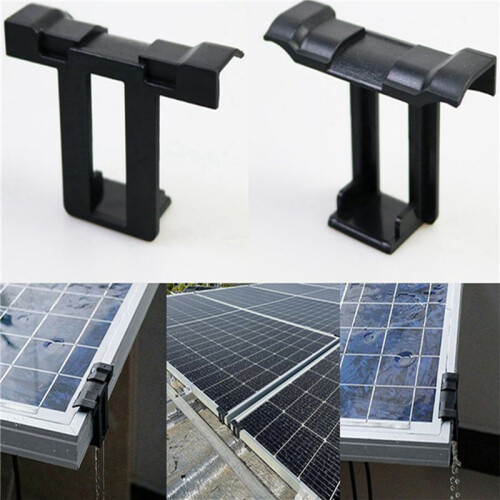 60Pc Solar Panel Frames Water Drained Clip Thickness 30mm PV Panels Auto Remove Stagnant Water Dust Outdoor Tool