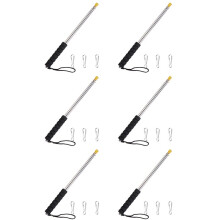6pcs 9.8Ft Telescopic Flag Pole,Stainless Steel Handheld Portable Extendable Retractable Flagpole with Anti-Slip Grip