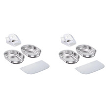 2 Set Stainless Steel Bowls for RFID Pet Feeder - Dual Pack for Cats, Non-