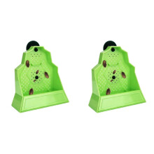 2X Reptile Anti-Escape Feeding Bowl, Wall-Mounted Corner Hunting Bowl with Suction Cup Reptile Slow Feeder for Terrarium