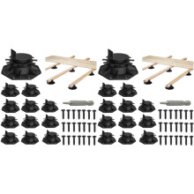 24-Pack Adjustable Deck Support Pedestals, 1.18 Inch-2.36 Inch (30-60 mm), for 2x4 & 2x6 Joist Framing with Screws