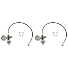 2X Neuer PCP-Luftfüllstation-Ladeadapter für Tauchzylinder mit G5/8 Zoll DIN-Adapter und 50 cm Feder-Schlauch