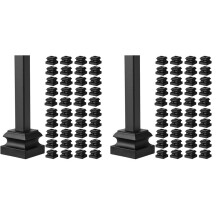 Iron Baluster Shoes Stair Flat Shoe for 1/2 Inch Square Scroll Basket Twist Knuckle Staircase Balusters 96pcs