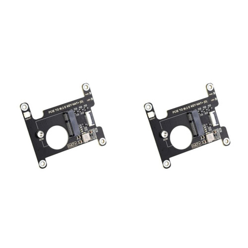 2X for Raspberry Pi 5 PCIE to M.2 E KEY HAT+ PCIe Adapter Card for A/E KEY E KEY Wireless Network Card