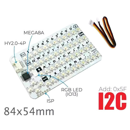 2X for M5Stack Unit CardKB V1.1 Matrix Keyboard Card Keyboard Unit 50-Key MEGA8A 2