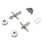 4X 360 Degrees Conceal Pivot Hinge Set for Wood Slats Grill Screen Partition Divider 3