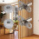 4X 360 Degrees Conceal Pivot Hinge Set for Wood Slats Grill Screen Partition Divider 4
