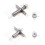 4X 360 Degrees Conceal Pivot Hinge Set for Wood Slats Grill Screen Partition Divider 6