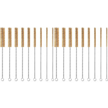 Brass Wire Brush Set 18pcs Tube Cleaning Brush 12 Inch Round Wire Brushes Kit Bore Brush Metal Bristle Cleaning