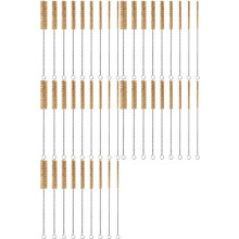 Brass Wire Brush Set 45pcs Tube Cleaning Brush 12 Inch Round Wire Brushes Kit Bore Brush Metal Bristle Cleaning