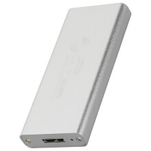 mSATA SSD Gehäuse USB 3.0 Konverter Silber