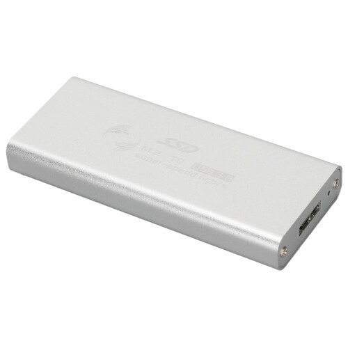 mSATA SSD Gehäuse USB 3.0 Konverter Silber 2