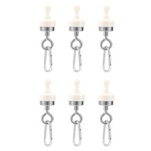 Lot de 6 Crochets Magnétiques pour Auvent, Tente de Camping Portable, Crochet Magnétique de Suspension Robuste pour Bateau