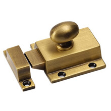 Vintage European Solid Brass Door Bolt for Indoor Security and Cabinet Use A