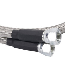 6AN 50" Car Transmission Cooler Hose Kit with Separator Clamps for Chevy TR6060 C5 C6 AOD 4L80E TH350