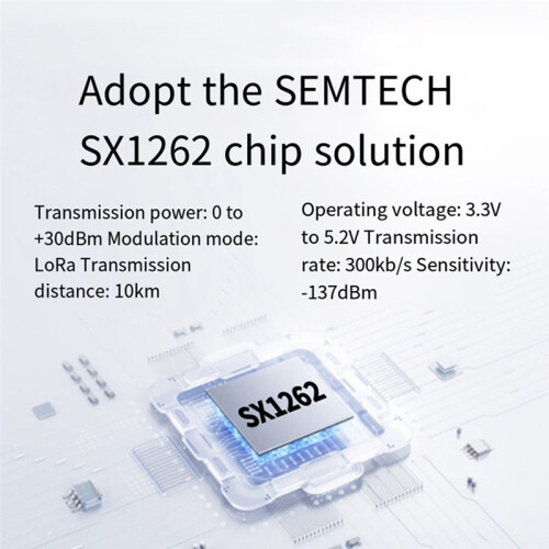 LR35-900M30SP SX1262 LoRa Wireless Module 850Mhz-930Mhz 30dBm 10KM Long Range Lora RF Module Power Supply 1