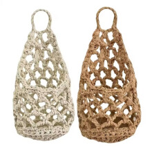 2PCS Macrame Plant Hanger Basket for Succulents, Cotton Rope Woven, Indoor Outdoor Home Wall Decoration Organizer,