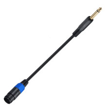 Speakon Female to 6.35mm 1/4" Mono 90 Degree Angled Cable - 8.0 Pure Copper 0.6 Sqmm for Pro Audio & DJ Equipment B