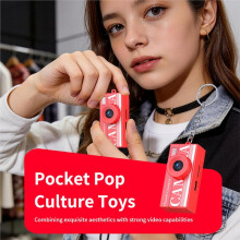Retro Keychain Thumb Camera 1080P HD Camcorder Auto Focus Portable Pocket Video Recorder Camera White