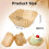 300PCS Square  Cupcake Liners Brownie Paper Baking Cups Pan Liners, Disposable Muffin 6