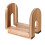 Adjustable Vinyl Record Holder, Solid Wood LP Rack with Grooved Slots for 20-60 Albums 1
