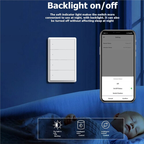 Tuya WiFi  Light  Support  Voice Control  Home Work for  Life Homekit B