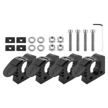 4PCS Shovel Holder for Truck Kit,Quick Release Clamp for MOLLE Panel with Anti-Slip Teeth, 1-1/5" to 1-1/2" Shovel Mount