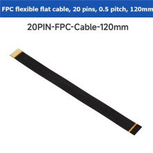 20PIN FPC Flexible Flat Cable 20PIN Reverse FPC Flexible Flat Cable 0.5mm Pitch with EMI Shielding Ribbon Wire 120MM