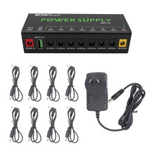 MOSKYAUDIO 8-Channel Guitar Pedal Power Supply MPT-8 Guitar Pedal Power Supply 8 Isolated  Output/ 5V USB Output AU PLUG