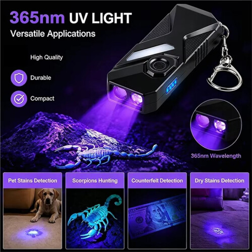 Outdoor Colorful Detection Lamp Multifunctional Atmosphere Keychain Lamp Light Flashlight 2