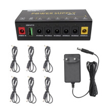 MOSKYAUDIO MPT-6 Guitar Pedal Power Supply MPT-6 Power Supply 6 Outputs/ 5V USB Output for Guitar Effect Pedals EU PLUG