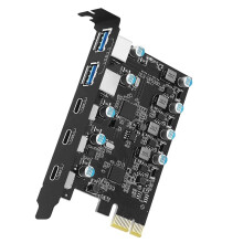 USB 3.0 PCIE Card PCI Express Expansion Card 5Gbps PCIe USB C Expansion Card for Windows 10/8/7/XP