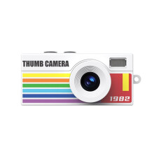 Retro Keychain Thumb Camera 1080P HD Camcorder Auto Focus Portable Pocket Video Recorder Camera White