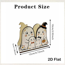 Cute Family Wooden Napkin Holder for Table,Happy Halloween Decor