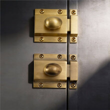 Vintage European Solid Brass Door Bolt for Indoor Security and Cabinet Use B