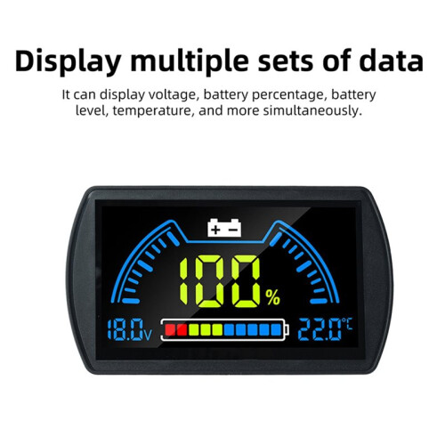 DC7-100V Charge Level Indicator TFT LCD Display for 12V 24V 48V 72V Lithium Acid Batteries 2