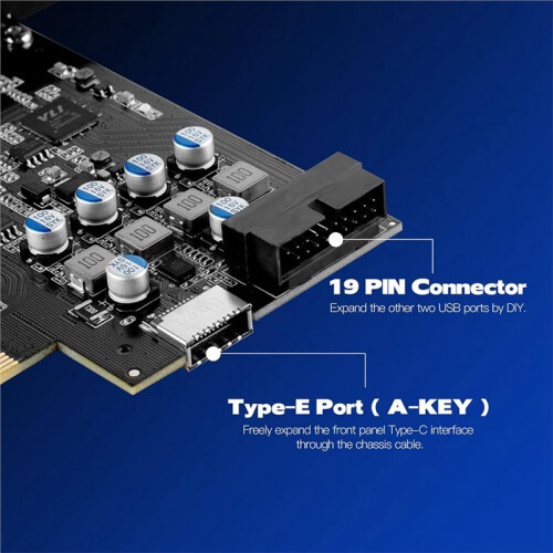 10Gbps PCIE USB Expansion Card,with Internal Type E and 19 Pin USB Header PCI Express Adapter Card for Desktop PC 1