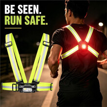 Reflective Running LED Chest Light with Type-C Charging for Outdoor Lighting, Hiking, and Cycling Safety