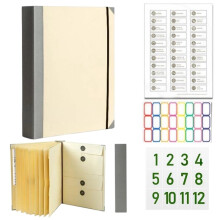 Document Organizer Binder for Important Documents, Bills, Checks, Birth Certificates & More Khaki