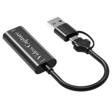 USB3.0 Video Capture Card 4K -Compatible to 1080P 60fps USB/Type C Record Plug and for Gamingg Streaming Live