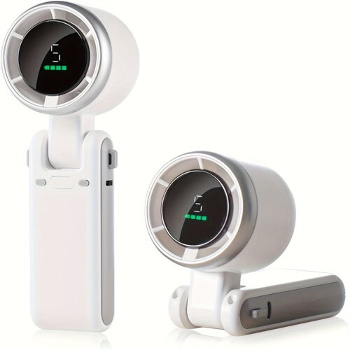 Reisventilator met 5 Snelheden, Oplaadbare Lithiumbatterij, USB-Oplaadbare Draagbare Ventilator A 1