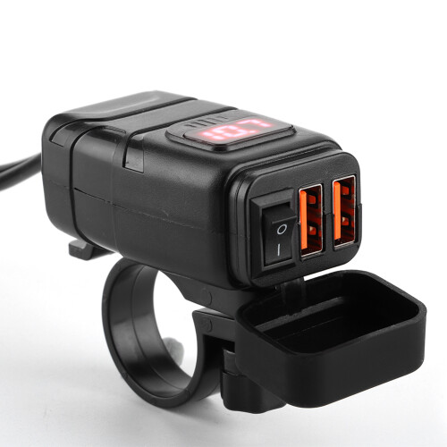 Schalter Spannungsanzeige Dual USB Ladegerät 12V