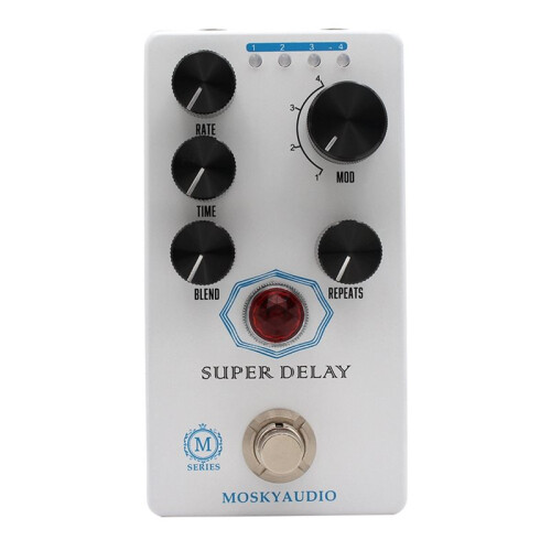MOSKYAUDIO SUPER DELAY Guitar Effect Pedal Mosky Super Delay Pedal Analog-Style Tape Delay Effect with Modulation Options