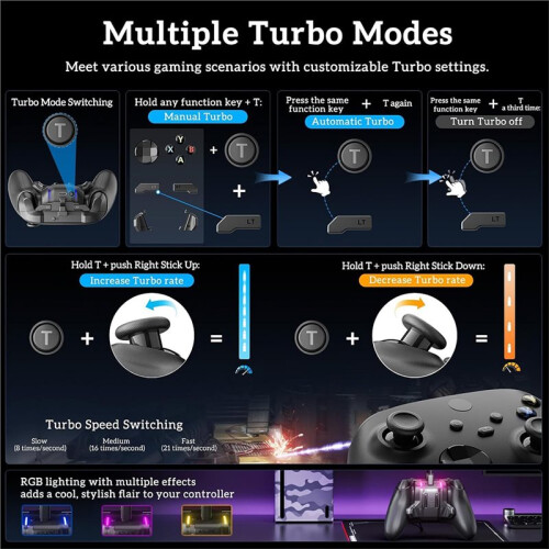 Aolion Controller Paddles for  Series X S with Remappable Back Buttons 2