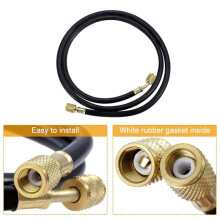 R410A AC Refrigerant 59" HVAC Charging Hoses with 1/4'' SAE Female Flare
