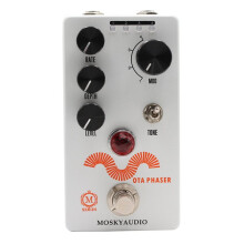 MOSKYAUDIO OTA PHASER Gitarowy Efekt Fazowy z 4 Trybami Pracy i Przełącznikiem Częstotliwości/Głębokości/Poziomu/1-Tonu